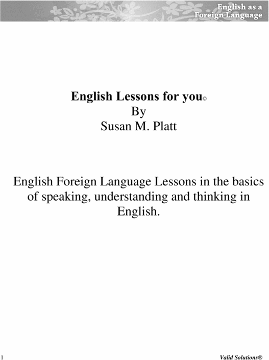 Product picture English Lessons for you - eBook